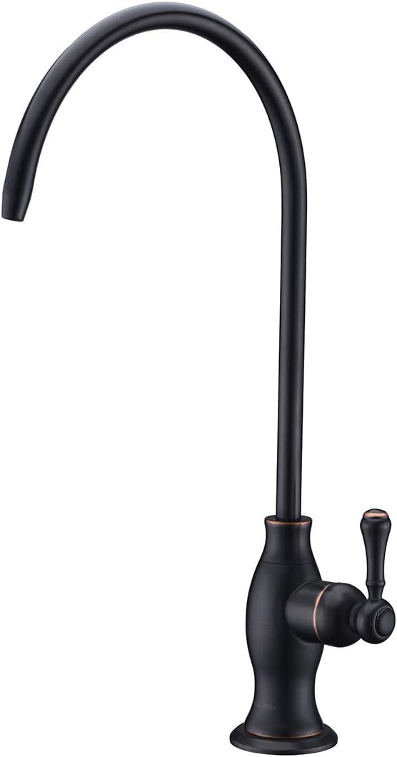 Delle Rosa Drinking Water Faucet, Solid Brass Kitchen Water Filter Faucet, Commercial Water Filtration Faucet for Under Sink Water Filter System Oil Rubbed Bronze