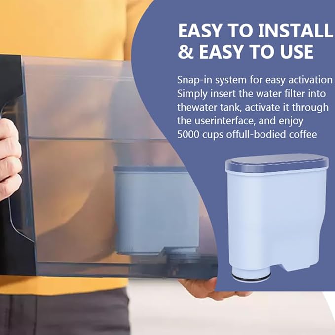 Machine Water Filter Compatible with Philips Aquaclean CA6903，CMF009，Coffee Machine Filter Cartrige Replacement with Activated Carbon，2PACK (2)