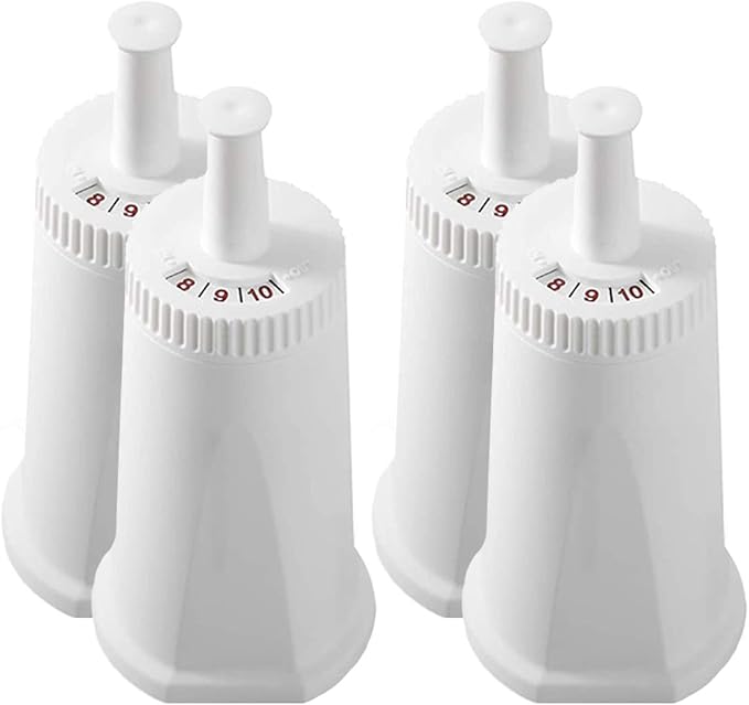 4 Pack Replacement Water Filter Compatible with Breville Sage Claro Swiss For Oracle Barista Bambino Espresso Coffee Machine Part #BES008WHT0NUC1