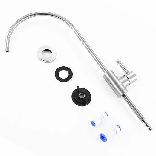 RO Water Filter Faucet Non-Air-Gap Drinking Water Beverage Faucet for Reverse Osmosis Systems Water Filtration System 304 Stainless Steel (Brushed Nickel)