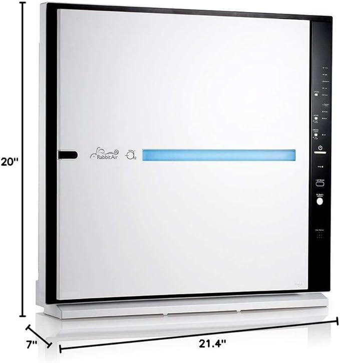 Rabbit Air, MinusA2 Air Purifiers for Home, Ultra Quiet HEPA Air Purifier - Wall Mountable Air Purifiers for Home Large Room, Allergies, Dust, Mold, Smoke & VOCs - (SPA-780A, White, Toxin Absorber)