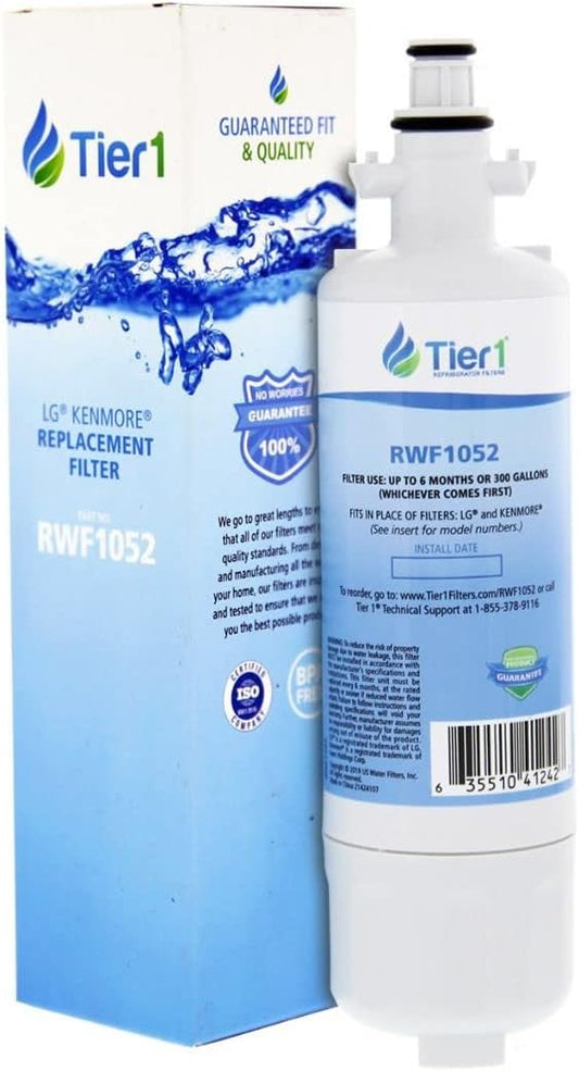 Tier1 ADQ36006101 Refrigerator Water Filter | Replacement for LG LT700P, ADQ36006102, Kenmore 46-9690, 469690, ADQ36006101-S, WSL-3, FML-3, RFC1200A, Fridge Filter