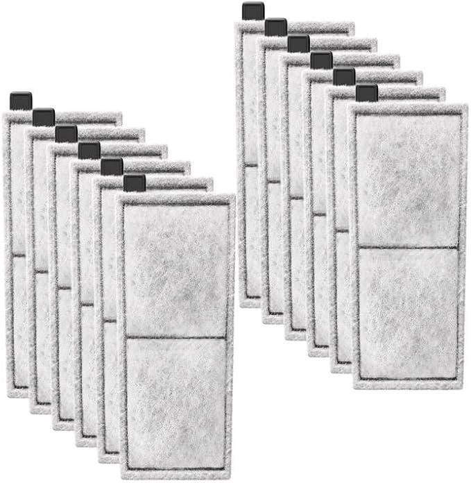 12 Pack Large Filter Cartridge for Top Fin RF-L Filter, Aqurium Filter Cartridge Refill for Top Fin Desktop Aquariums with Large Retreat Filter