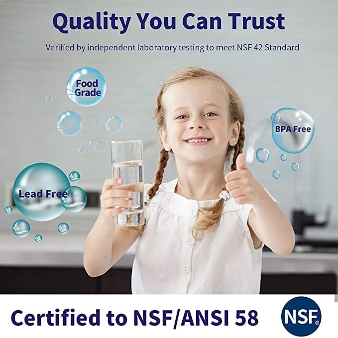 Huining 500GPD RO Membrane 3012-500 Residential Reverse Osmosis Membrane Water Filter Cartrige Replacement for Home Drinking Water Filtration System Household Under Sink Water Purifier