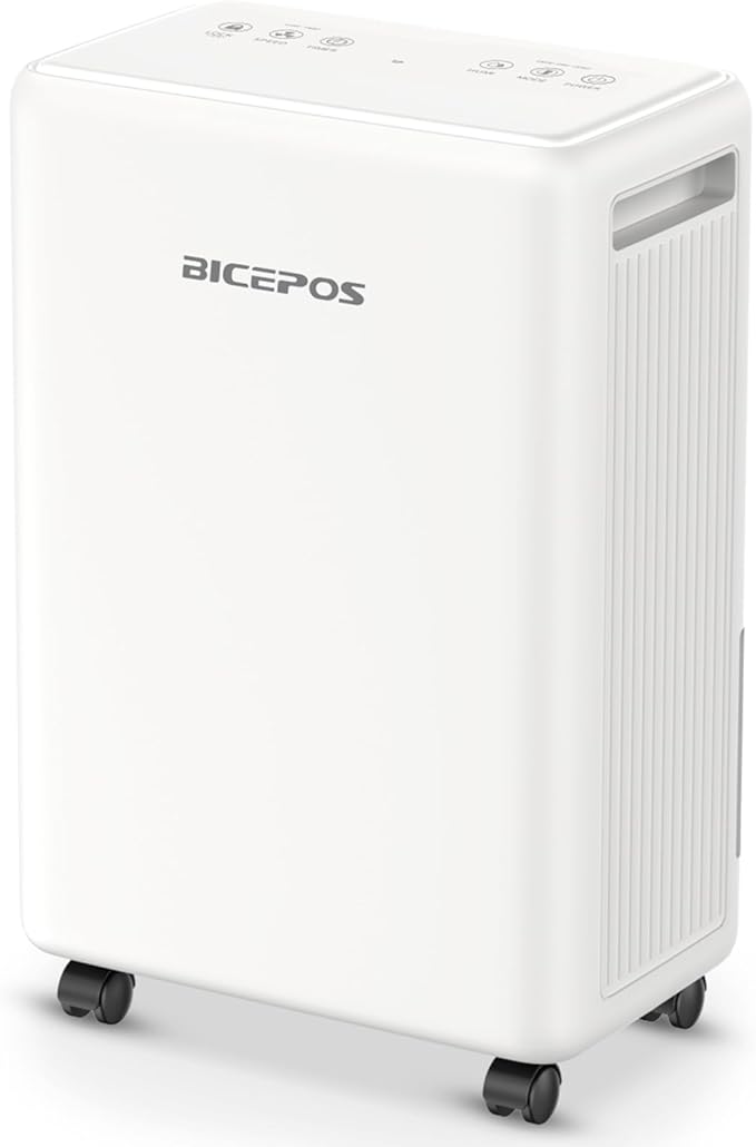 2000 Sq.Ft Dehumidifier for Basement, 30 Pints Dehumidifiers for Home with Drain Hose, 0.52 Gal Water Tank, Intelligent Humidity Control, Auto Shut Off, For Large Rooms and Home