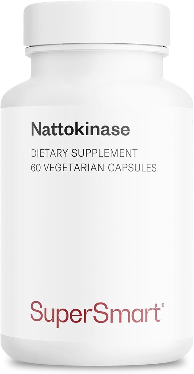 Supersmart - Nattokinase 2600FU or 200mg per Day (Highly Bioavailable) - Japanese Natto Extract - Enhanced with Vitamin E - Fibrinolytic Enzyme | Gluten Free - 60 Softgels