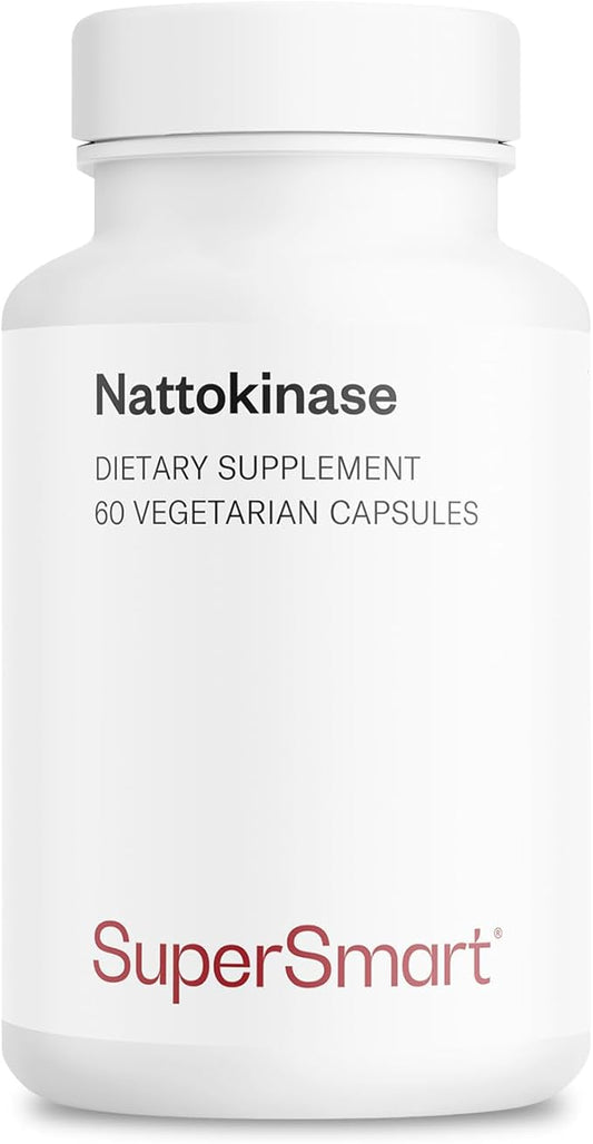 Supersmart - Nattokinase 2600FU or 200mg per Day (Highly Bioavailable) - Japanese Natto Extract - Enhanced with Vitamin E - Fibrinolytic Enzyme | Gluten Free - 60 Softgels