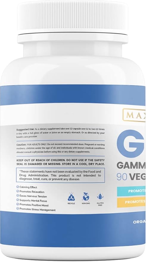 Maximum Slim GABA (Gamma-Aminobutyric Acid) 750mg, Neurotransmitter Support*