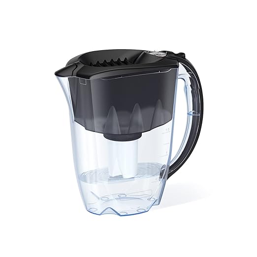 AQUAPHOR Water Filter Pitcher Ideal 7 Cup with 1 x B15 Filter - Black