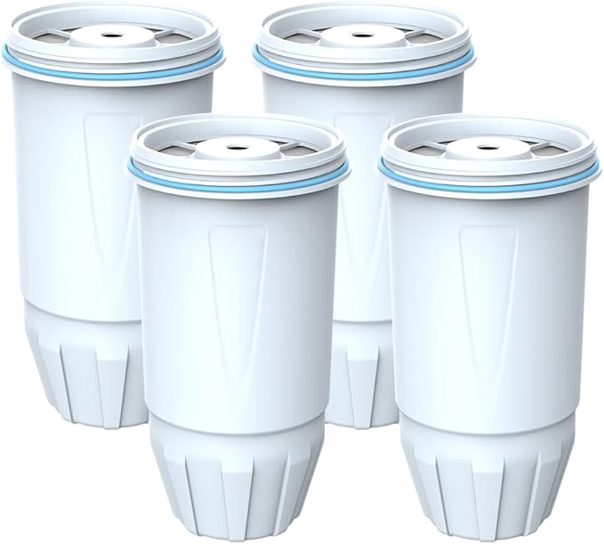 Lifefilter Water Filter Replacement for Pitcher Filters and Dispenser Filters, ZR-001 ZR-003 ZP-600 ZR-017, Multi-Stage Filter System, Reduce TDS, PFOA/PFOS, Chlorine, 4 Pack