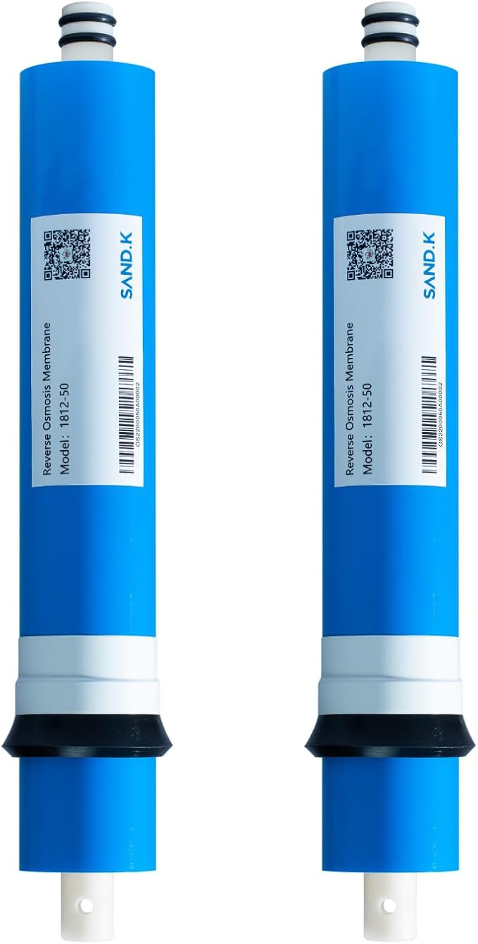 50 GPD RO Membrane Filter Replacement, 11.75" x 1.75" Reverse Osmosis Water Filter Membranes Replacement for Home Drinking Under Sink RO Water Filtration System, 2-Pack