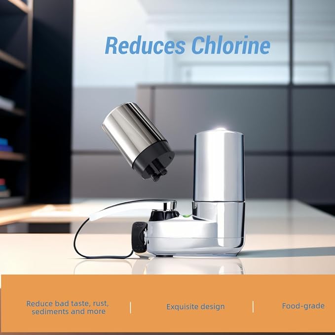 4 Pack Faucets Filters Cartridge，Replacement for Brita® Faucet Filter,Water Filter Compatible with Brita® Faucet Filtration Systems- Chrome