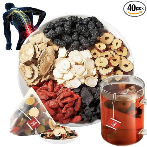 Kidney Tea Formula Ginseng Six Treasure Tea,𝑲𝒊𝒅𝒏𝒆𝒚 𝑪𝒍𝒆𝒂𝒏𝒔𝒆 𝑻𝒆𝒂,Ginseng,Red Date,Mulberry Chinese Health Formula For Men Women (40PCS)