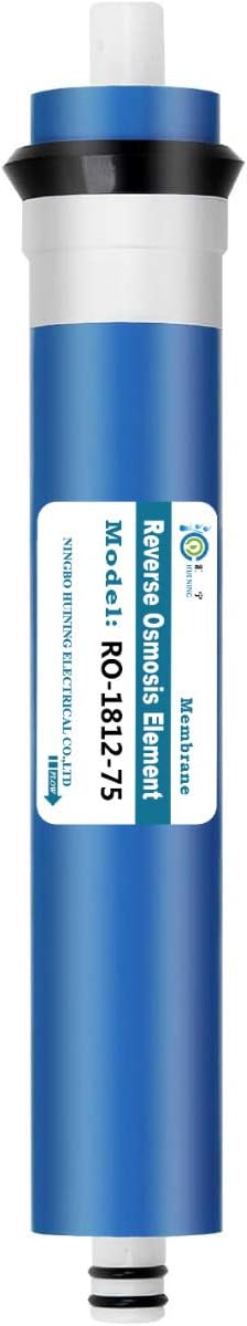 Huining 75GPD RO Membrane 1812/2012 Residential Reverse Osmosis Membrane Water Filter Cartrige Replacement for Home Drinking Water Filtration System Household Under Sink Water Purifier