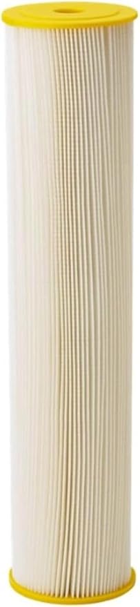 Pentair Pentek ECP50-20BB Big Blue Sediment Water Filter, 20-Inch, Whole House Heavy Duty Pleated Cellulose Polyester Replacement Cartridge, 20" x 4.5", Yellow End-Cap, 50 Micron