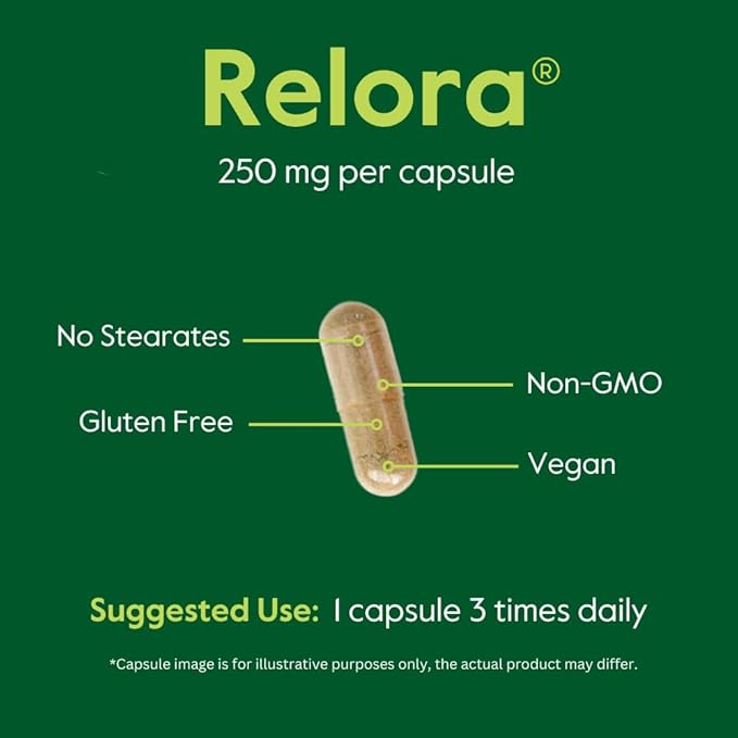 BESTVITE Filler-Free Relora 250mg (120 Vegetarian Capsules) – Clinically Researched – No Stearates – Vegan – No Fillers – Supports The Management of Occasional Stress*