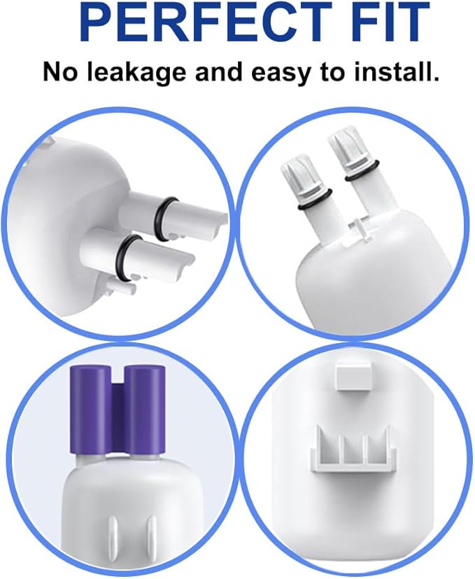 Refrigerator Water Filter Compatible with Everydrop® Filter 1, EDR1RXD1, W10295370A, WHR1RXD1, P8RFWB2L, W10295370, EDR1RXD1B, P4RFWB, Kenmore® 46-9081, 46-9930, 3Pack