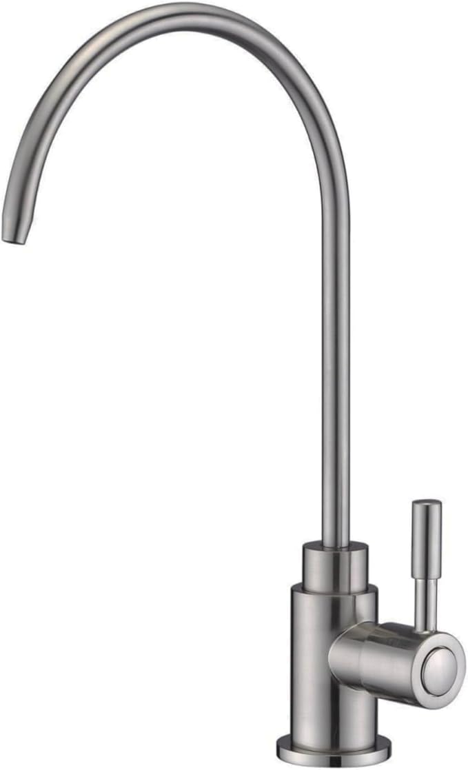 Drinking Water Faucet, Reverse Osmosis Faucet Filtered RO Brass Body for Kitchen Sink Brushed Nickel Single Handle Kitchen Bar Sink