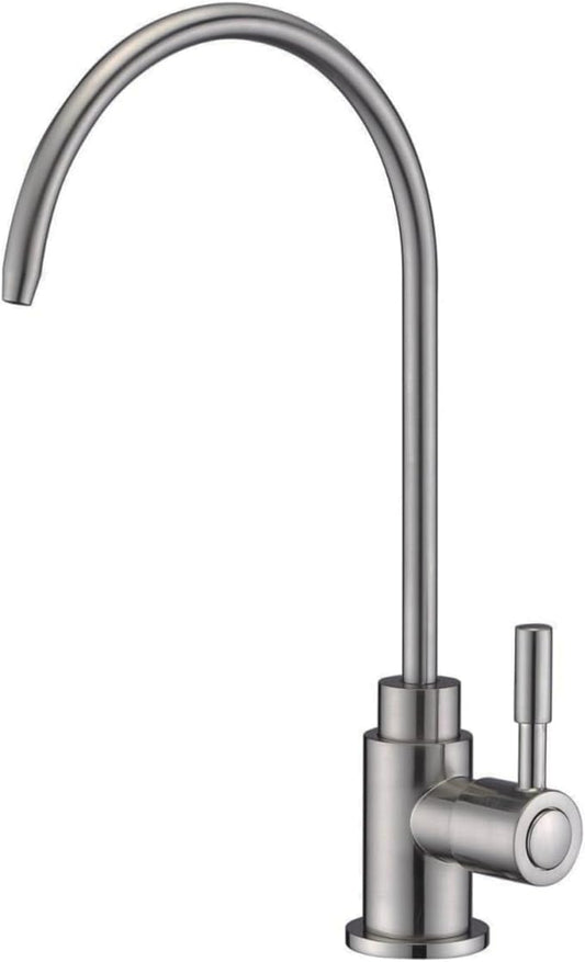 Drinking Water Faucet, Reverse Osmosis Faucet Filtered RO Brass Body for Kitchen Sink Brushed Nickel Single Handle Kitchen Bar Sink