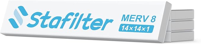 14X14x1 Filter Refills, 4 Pack MERV 8 Refills Paper Only for Stafilter Reusable Frame (Without Frame)