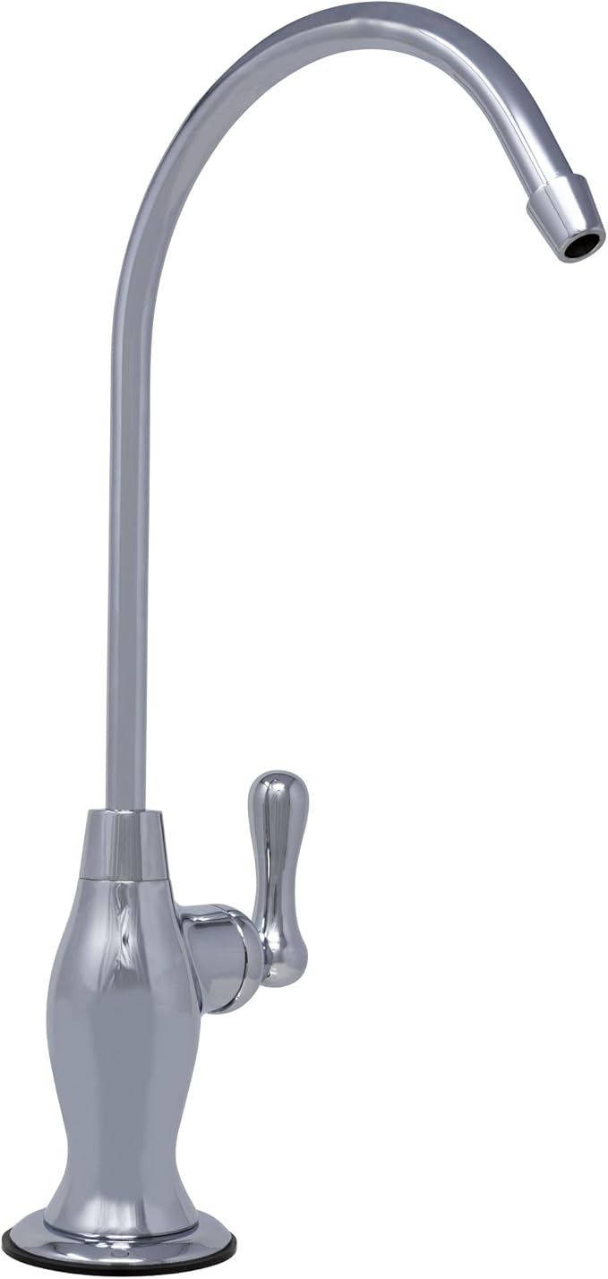 Reverse Osmosis Faucet Drinking Water Filtration System - Non Air Gap, Vase Style with Wrench (Chrome)
