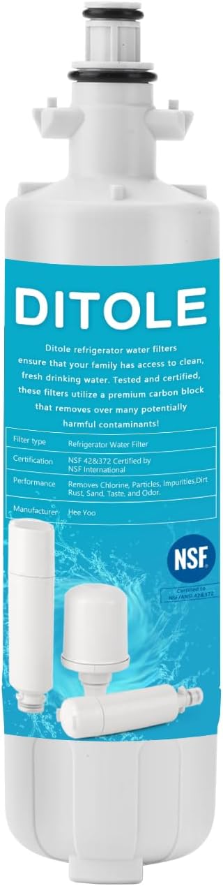 ADQ36006101 9690 Water Filter Replacement for LG LT700P, Kenmore Elite 46-9690 ADQ36006102, RWF1200A, CLCH106, RWF1052 LFX28968ST LFXS29626S LFXS30766S LFX31925ST LFX31945ST Refrigerator.1 Pcs