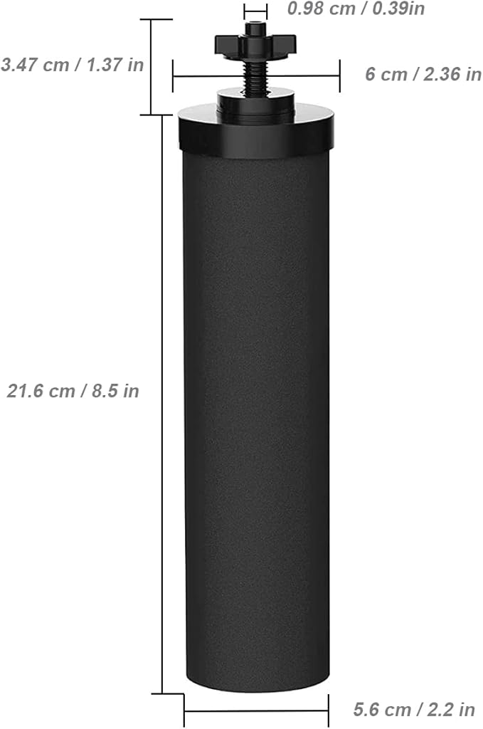 Huining Black Water Filtration System with Fluoride Filters for Purification - Gravity Water Filter for Survival