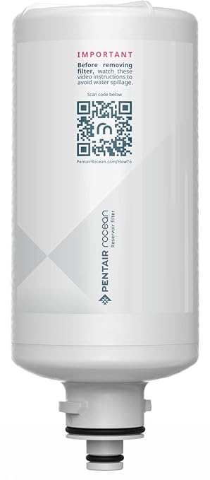 Pentair Rocean Reservoir Replacement Filter Cartridge for Rocean Countertop Tap Water Filter System