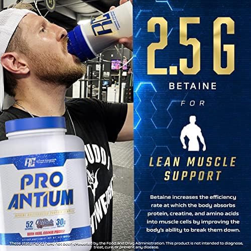 Ronnie Coleman Signature Series Pro-Antium Whey Protein Powder with BCAA’s and EAA’s, Creatine for Recovery and Lean Muscle Support, 30g Protein Per Serving, Cookies & Cream, 5 Lb