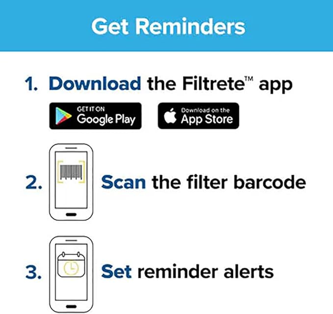 Filtrete 10x20x1 Air Filter, 3M MERV 1 HVAC AC Furnace Filter Replacement, 6-Pack (Actual Size 9.81x19.81x0.88 in)