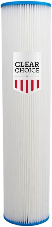 Clear Choice Sediment Water Filter 1 Micron 20 x 4.50" Water Filter Cartridge Replacement 20 inch RO System 255493-43 ECP1-20BB, PBB-P20-1, 1-Pk