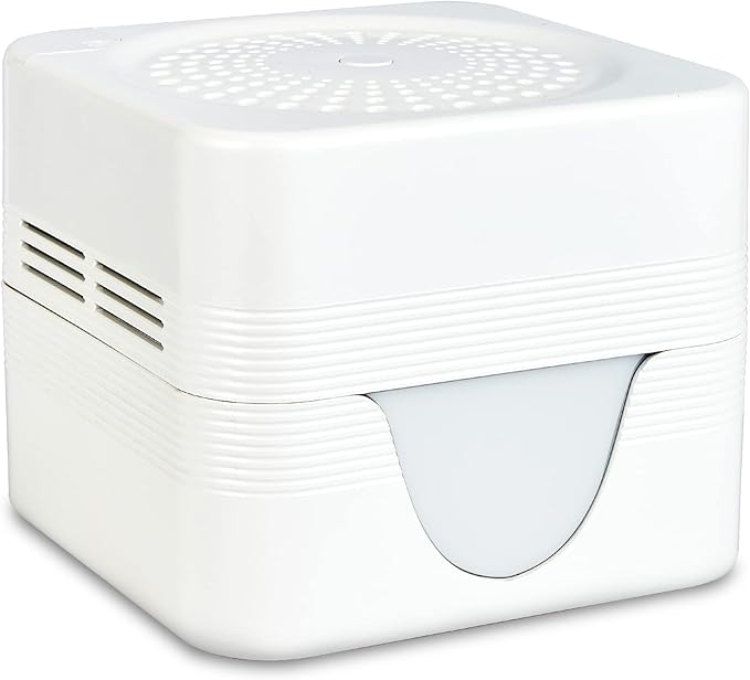 Water-Based Air Purifier Air Washer, Air Revitalizer with Filter Net, Air Fresher with Warm Color LED Night Light, Small Air Cleaner for Home and Office, Aroma Diffuser for Smoke & Pet