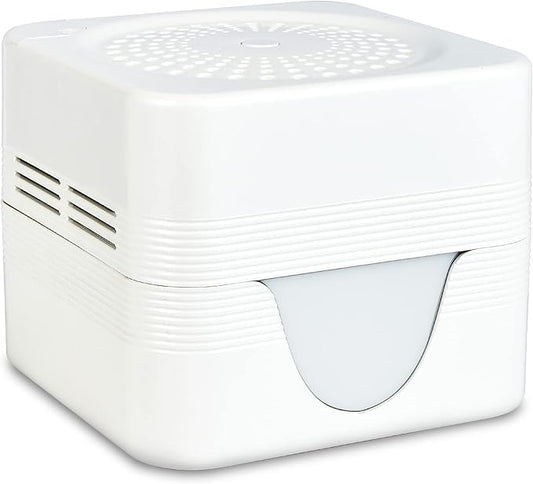 Water-Based Air Purifier Air Washer, Air Revitalizer with Filter Net, Air Fresher with Warm Color LED Night Light, Small Air Cleaner for Home and Office, Aroma Diffuser for Smoke & Pet