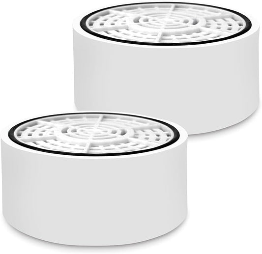 2 Pack Bath Filter Cartridges, 8 Stages Bathtub Water Filter Cartridges, Removes Lead, Chlorine and Fluoride, 2,500 Gallons of Filtration, Water Softener, BPA Free