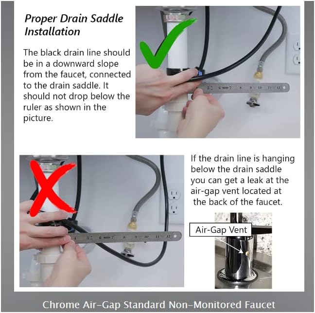 Watts Premier Pureteck Standard Air Gap Auxiliary Faucet with 1/4" Supply Tubing Connection for RO Reverse Osmosis Water Filtration Systems, Touch N'Flow Spring Loaded Handle, Brushed Nickel