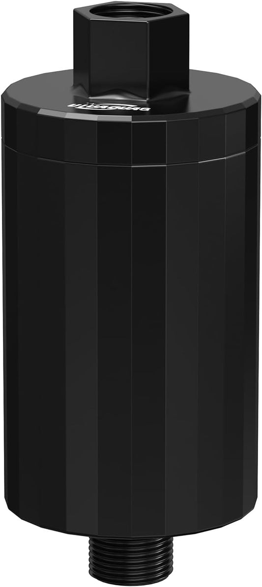 ALL METAL Shower Head Filter – KDF 55 Shower Filter Vitamin C E&A for Hard Water, High Pressure Universal Shower Water Filters to Remove Toxic Chemicals – Removes Chlorine and Heavy Metals,Black