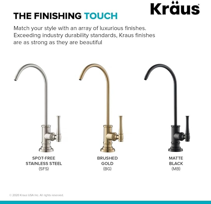 KRAUS Allyn 100% Lead-Free Kitchen Water Filter Faucet in Matte Black, FF-102MB