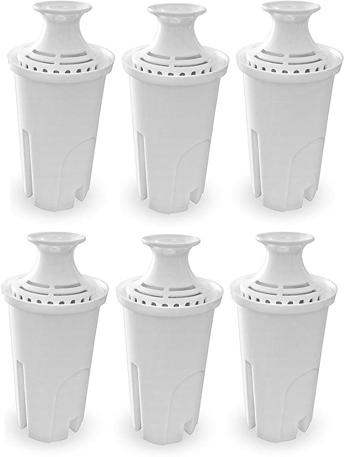 GoldTone Brand Charcoal Water Filters fits Brita and Mavea Water Pitchers. Replaces Your Brita Charcoal Water Filter and Replacement Brita Water Filter (6)
