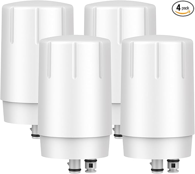 GLACIER FRESH Faucet Filter Replacement, Replacement for Brita Faucet Filter, 36311 On Tap Water Filter, Compatible with FR-200, FF-100, and All Brita Tap Water Filters (Pack of 4)