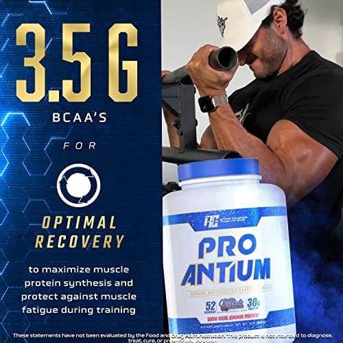 Ronnie Coleman Signature Series Pro-Antium Whey Protein Powder with BCAA’s and EAA’s, Creatine for Recovery and Lean Muscle Support, 30g Protein Per Serving, Cookies & Cream, 5 Lb