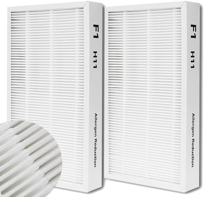 F1 Allergen Reduction Replacement, F1 H11 True Filter Replacement Compatible with 3M Filtrete C01 T02 Room Air Purifier for FAP-C01-F1, FAP-T02-F1, FAP-C01BA-G1, FAP-T02WA-G1, 2 Pack