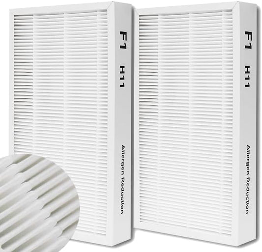F1 Allergen Reduction Replacement, F1 H11 True Filter Replacement Compatible with 3M Filtrete C01 T02 Room Air Purifier for FAP-C01-F1, FAP-T02-F1, FAP-C01BA-G1, FAP-T02WA-G1, 2 Pack
