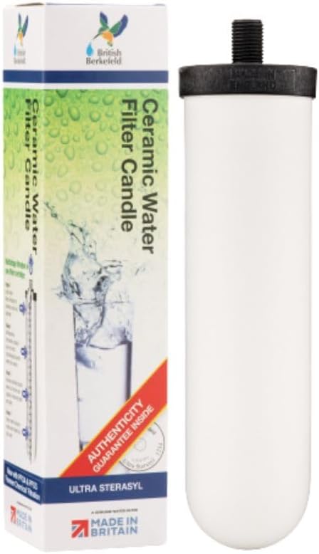British Berkefeld Doulton Water Element Candle Compatible with Berkey Water Filter Replacement for BB9-2 Gravity Water Filter System 1- Single