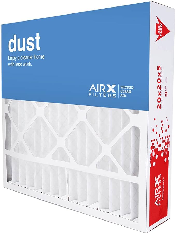 AIRx Filters 20x20x5 MERV 8 HVAC AC Furnace Air Filter Replacement for Honeywell FC100A1011 FC200E1011 CF200A1024, Dust 2-Pack, Made in the USA