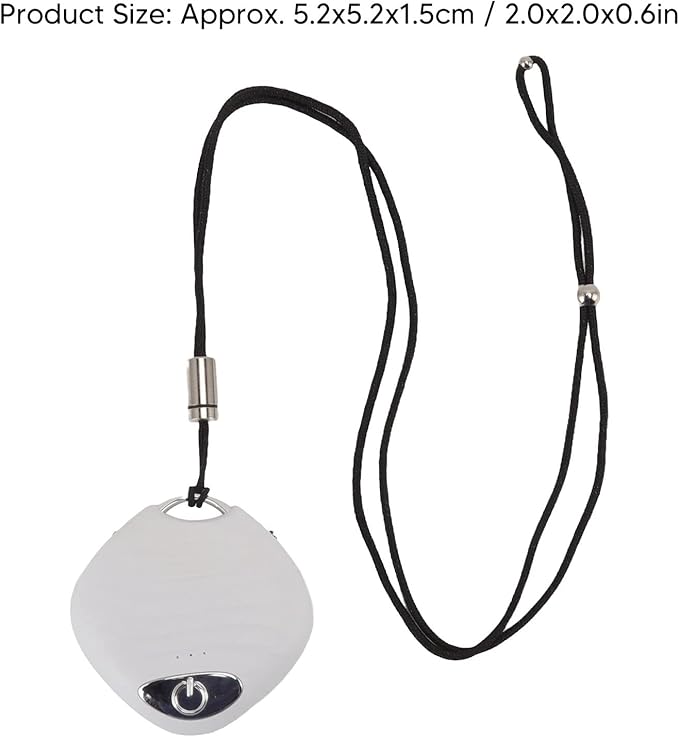 Air Purifier Necklace, 5V Portable Ionizer Rechargeable Ion Air Purifier Simple to Use Air Filter Device Necklace Purifier for Home Car with USB Cable 2x2x0.6inch
