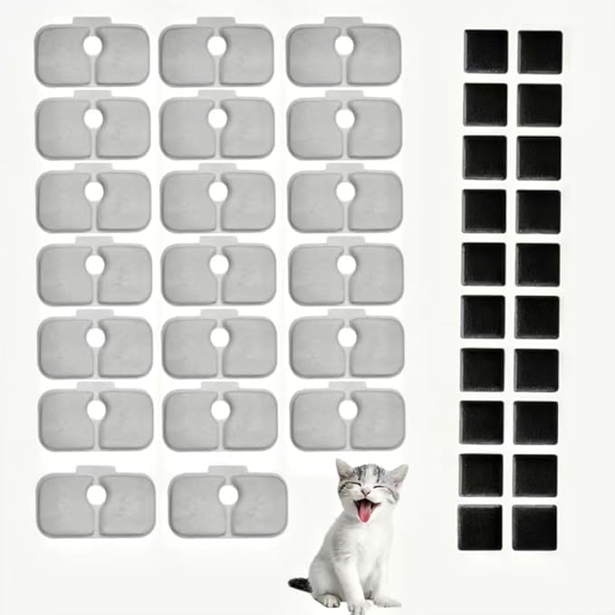 20-Pack Cat Water Fountain Filter Replacement