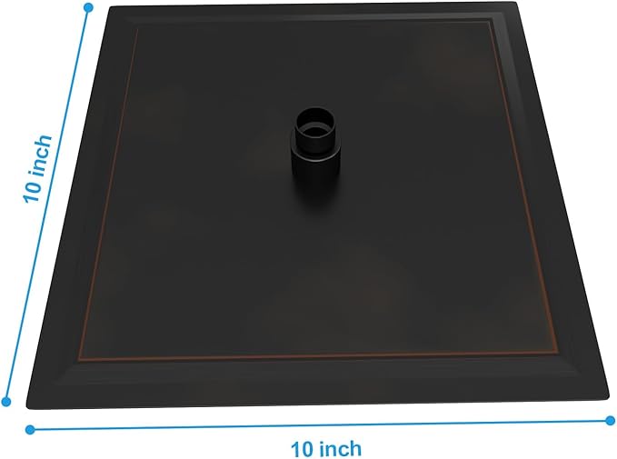 Lordear Rainfall Shower Head 10 Inch Shower Head Stainless Steel Ultra Thin Square Rainfall Shower Head with Easy to Clean Nozzles, Oil Rubbed Bronze