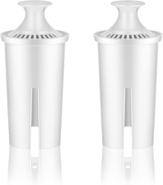 Water Filter Replacement Fit for Brita Filter, Pitchers, New Upgraded Filter to Reduce TDS, Chlorine etc., 2PCS Replacement Filters Compatible with Brita Classic, OB03, Mavea 107007 35557
