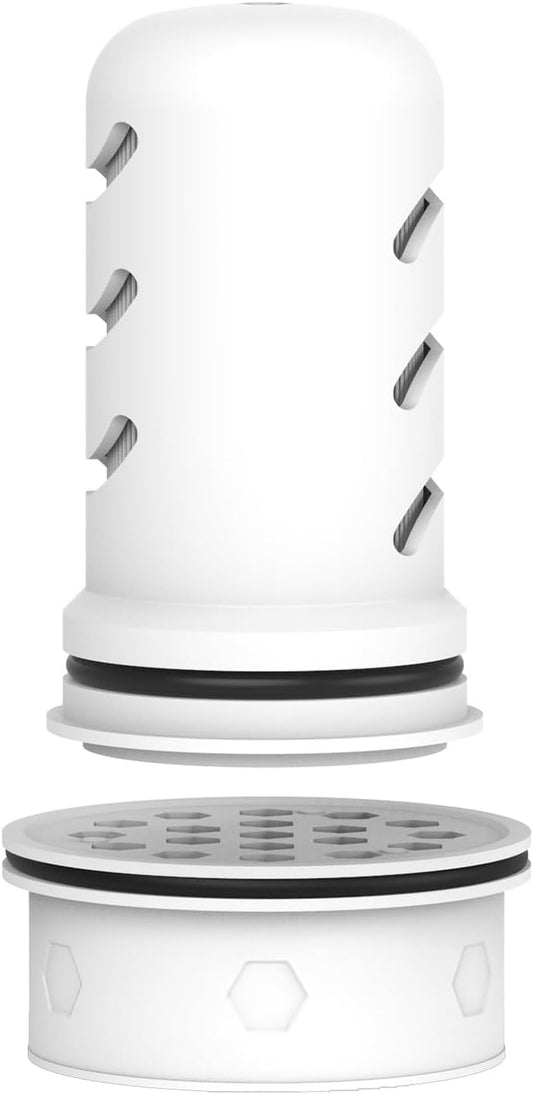 MARRIOTTO Water Filter Replacement for LS Home Dispenser - 18 Cup/Glass Pitcher, 7 and 10 Cup/Plastic Pitchers - 1 Membrane Micro Filter and 1 Activated Carbon + Ion Exchange Filter