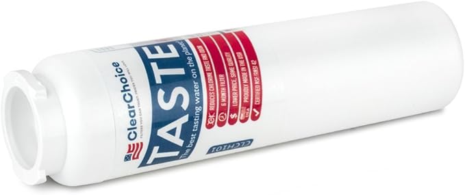 Clear Choice Taste Filter Replacement for Whirlpool UKF8001 WF50 Filter Compatible with EDR4RXD1 EFF-6013A FILTER4A FILTER4 Refrigerator Water Filter, NSF/ANSI 42, Box of 3, Made in the USA
